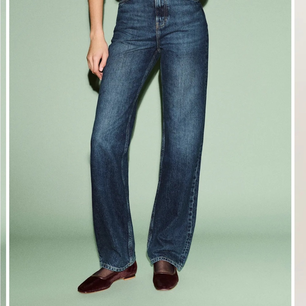 Reformation Dark Blue Straight Leg Jeans - Picture 3 of 5